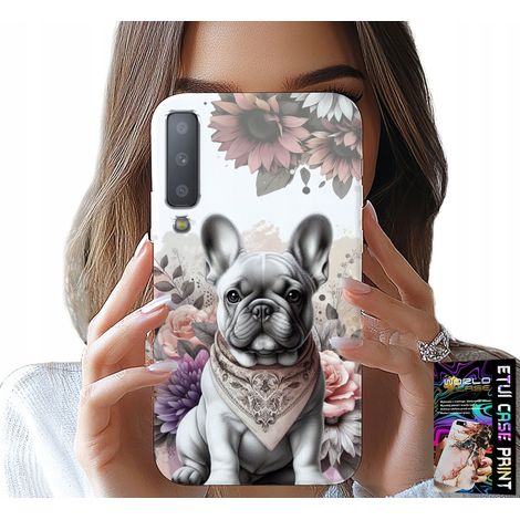 Custodia per Samsung A7 2018 - bulldog bulldog cani razze canine retro (1/5)