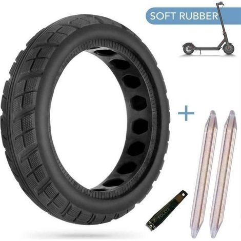 Pneu Plein pour Trottinette Electrique Xiaomi M365 avec 2 Leviers, Remplacement Solide 8 1-2X2 pour Roue Avant-Arrière (1/4)