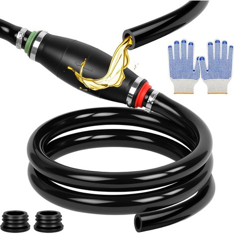 Tuyau Gaz, 14MM Pompe à carburant à main, Poire amorçage Auto Bateau,Universelle Tuyau d'Aspiration Siphon de pompe à Eau/essence avec pompe de transfert de carburant (1/5)