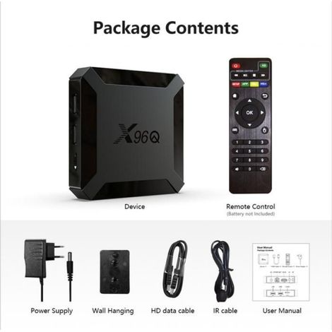 Boitier Tv - Android 10.0 - Processeur H313 Quad-core - Résolution 4K - WiFi 2.4 GHz - 2 Go RAM + 16 Go ROM - Pour Télévision (1/4)