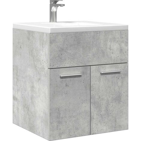 Waschbeckenschrank Betongrau 41x38,5x46 cm Holzwerkstoff
