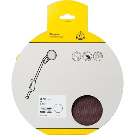 Klingspor Schleifgitter AN 400 SB verpackt - 225 mm Ø - kletthaftend - K 240 (1/3)