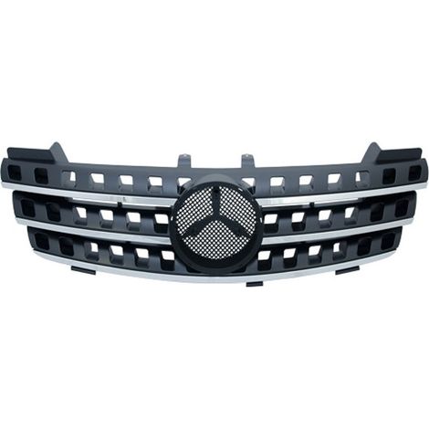 Grille de calandre avant complète noire moulure chromée Mercedes ML (W164) phase 1 2005-2008