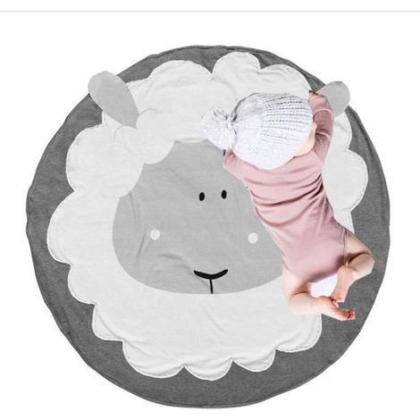Tapis de jeu rond pour bébé, tapis d'éveil, coussin rafraîchissant pour la chambre des enfants et des tout-petits (1/5)
