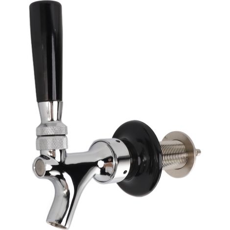 Verstellbarer Zapfhahn G5/8 aus Messing mit Durchflussregler, einfach zu installieren, für Heimbrauer, 4 Zoll (1/5)