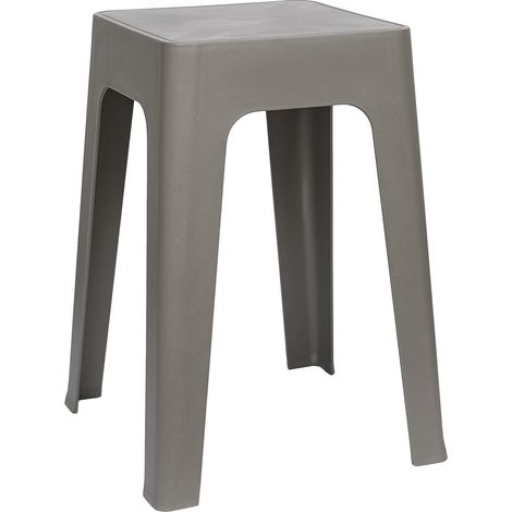 Tabouret Spectra, gris, en plastique minimaliste, 47 cm (1/5)