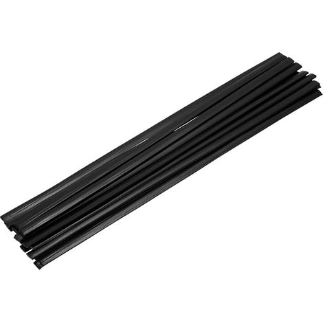 15 x Black Plastic Welding Rods 9.5 mm x 330 mm HDPE Flat Strip Welding Plastic for Repair Water Tanks Pallets Trolleys Trash Cans, Troughs Transfer (0.4 x 13 inch) (1/5)
