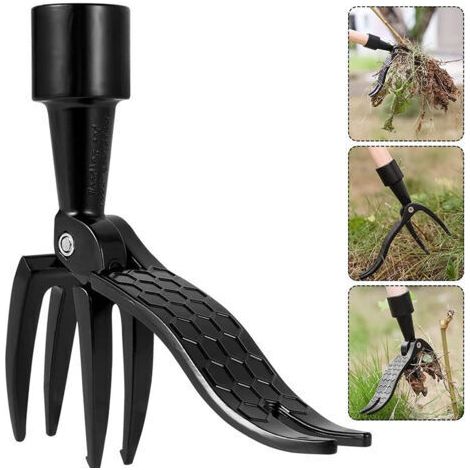 Garten-Unkrautstecher mit Handmesser, Unkrautstecher mit Kralle, Handunkrautstecher mit 4 Krallen, Unkrautentferner für Löwenzahn