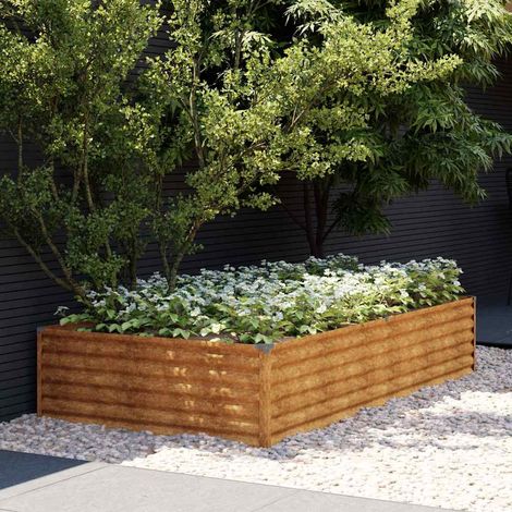 vidaXL Jardinera acero corten 195x100x36 cm (1/5)