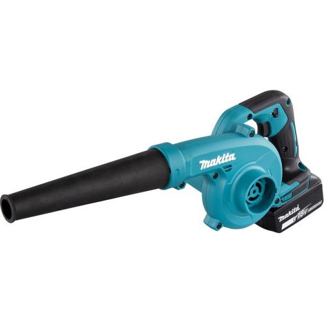 Makita – Souffleur à batterie 18V avec 1 batterie 5.0Ah – Vitesse d'air 98 m/s – Débit d'air 3,2 m³/min – DUB185RT