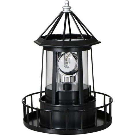 Lanterne solaire LED type phare, extérieure, rotative, résistante aux intempéries (1/5)
