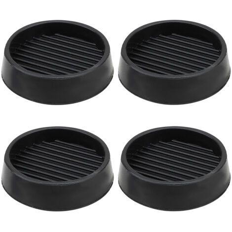 Lot de 4 pieds de meubles en caoutchouc antidérapants, butées de lit, protège-pieds de table et de chaise (5x5 cm, noir) (1/5)