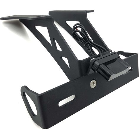 Short rear license plate bracket with lighting, suitable for YAMAHA R25 and R3 motorcycles. (1/5)