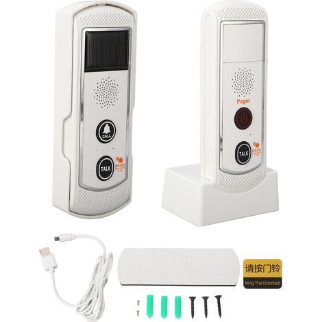 Sonnette solaire sans fil, interphone bidirectionnel multifonctionnel, Anti-interférence, Volume réglable, étanche à 2000m (1/5)