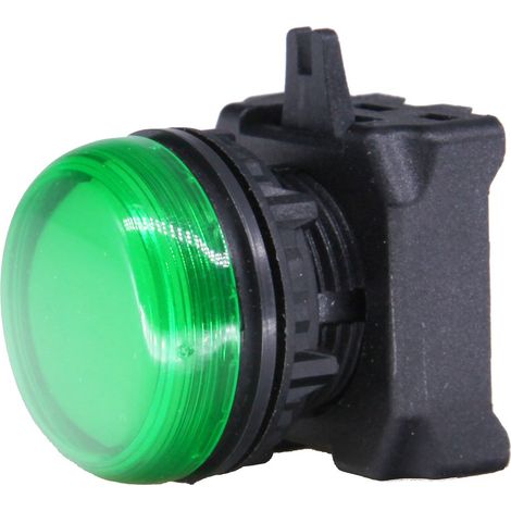 Tête de voyant lumineux Vert, dia. découpe 22.5mm, IP65, type de montage: Montage panneau ( Prix pour 1 )