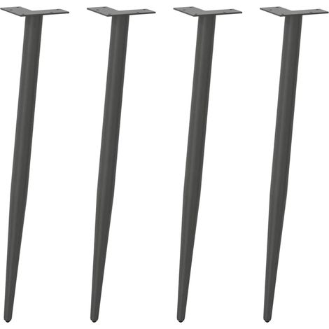 Console Table Legs Conical Shape 4 pcs Anthracite 72-73 cm Steel vidaXL