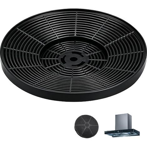 Cooker Hood Filter 175 x 175 x 15 mm Compatible with CR720, Carbon Filter, Activated Carbon for Extractor Hood, Round Anti-Odour Replacement, Odour Elimination for Kitchen, Air