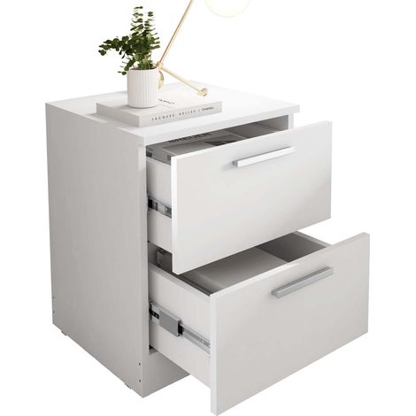 Mesita 2 Cajones Brujas 49X38X36 Blanco