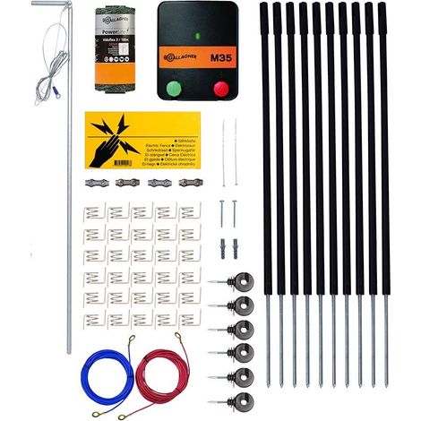 Kit recinzioni elettriche per stagno e giardino 50 cm con elettrificatore Gallagher M35 da 230V