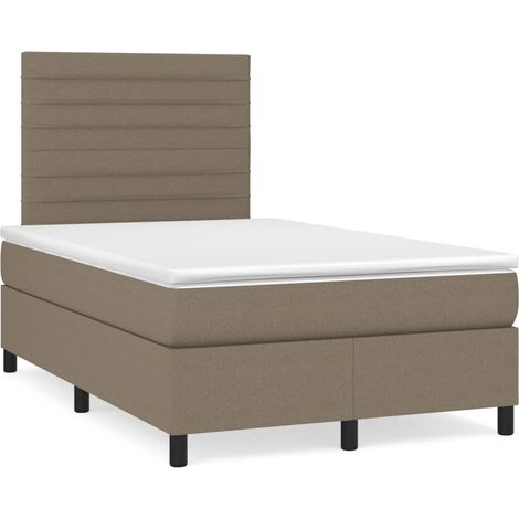 Maison Exclusive - Cama box spring con colchón tela gris taupe 12 (1/5)