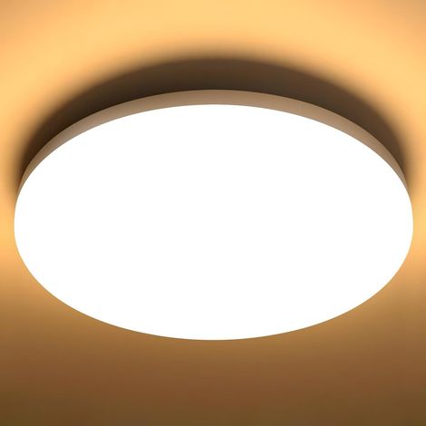 Plafonnier Salle de Bain Étanche IP65 17W 2335lm (Équiv.150W) 3000K Blanc Chaud Ø22cm (1/5)