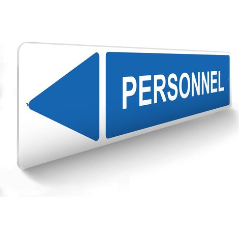 Panneau de signalisation pour parking · Personnel gauche-  48 x 10 cm (1/5)