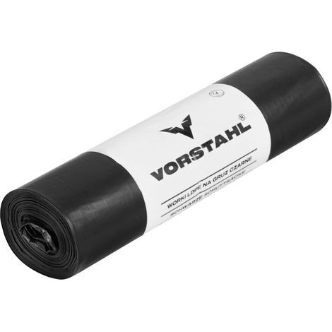 Extra-strong black rubble bags made of 120L LDPE, pack of 20 Vorstahl (1/3)