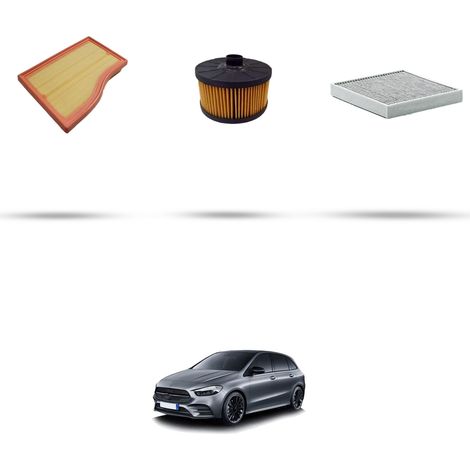 Kit tagliando 3 filtri compatibile con Mercedes Classe B (W247) 180 100kw dal 2018 (1/4)