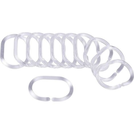 Weiches Interieur, 12 Duschvorhangringe, Vitamin Badezimmer, transparent, schlichter Kunststoff (1/5)