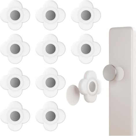 Support Telecommande Mural, Porte Telecommande Adhésif Sans Perçage, Support Mural Pour TV Climatiseur télécommande, 10 Paires Blanc (1/5)