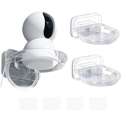 2 pièces Support Caméra Mural Boîtier Surveillance - Plastiques Universels Supports Kit pour Caméra Dôme, Surveillance Intérieure, Sécurité Système Extérieur, avec Gestion des Câbles (1/5)