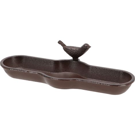 Bain d'oiseau en fonte - Marron - L 29,5 cm - Livraison gratuite (1/5)