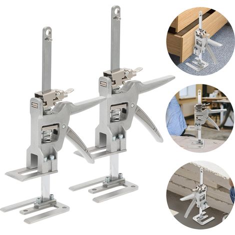 Jiubiaz Set da 2 sollevatori per mobili con scala graduata, regolazione fine 0-145 mm, portata fino a 150 kg (1/5)