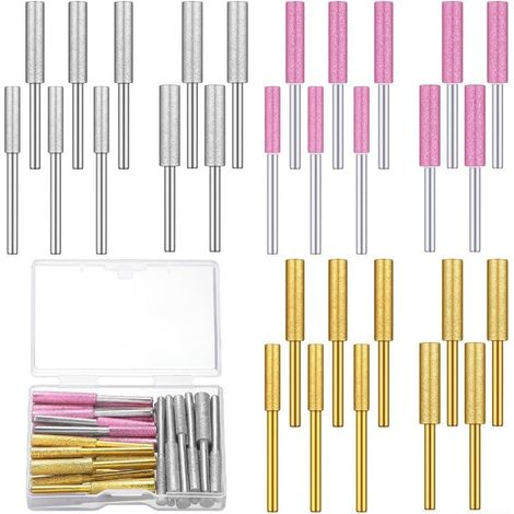 Kit d'Affûtage de pour chaîne 45 en pour titane pour Scie - Meules Émeri Haute Dureté 5/32 3/16 7/32 - Outil pour polyvalent Démontage pour Bois Dur (1/5)