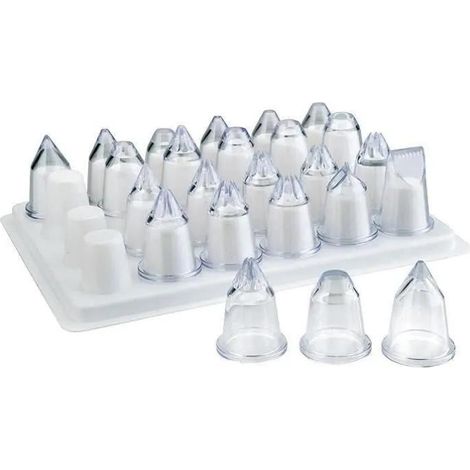 Lacor Set di Bocchette Acriliche Trasparenti 24 Pezzi