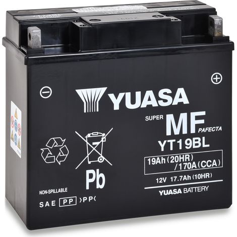 Batterie moto YUASA YT19BL-BS 51913 12V 19AH 170A
