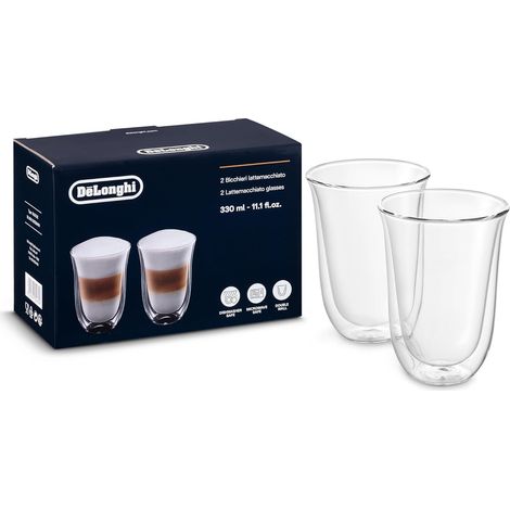 Pack de 2 Verre à café latte isolé 330ml (1/5)
