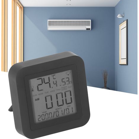 Thermomètre et hygromètre intelligent WiFi 3 en 1 S09 avec télécommande infrarouge et écran d'affichage (1/5)
