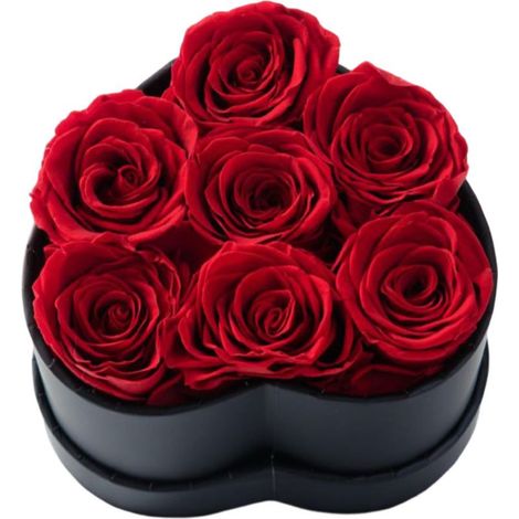 Seau à câlins en forme de cœur, Fleur éternelle, produit fini, 16 roses, cadeau de fleurs pour la fête des mères ou la Saint-Valentin. (1/5)