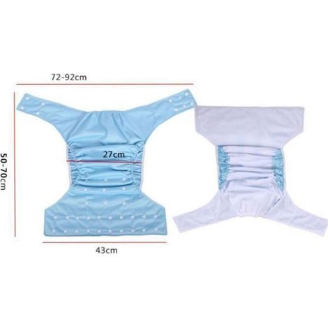 Couche Adulte - TPU Imperméable - Ajustable Réutilisable - Pour Incontinence - 2 Pièces Taille L (1/4)