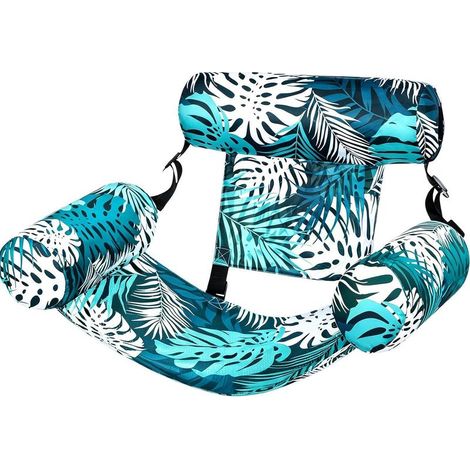 Schwimmende Pool-Hängematte, aufblasbarer Schwimmstuhl für den Pool, aufblasbare Bojen mit Armlehnen, Schwimmstühle, Badeliege für Spaß und Entspannung, 76 x 40,5 x 61 cm (1/5)
