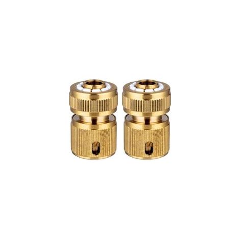 2 Pièce Raccords Rapide Tuyau d'arrosage en Laiton, Rapide Raccord Connecteurs pour Tuyau d’arrosage dans Le Jardin 1/2" Quick Connectors (1/5)