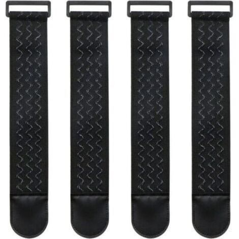 ALLIANDISSangle Elastique avec Silicone Antidérapant - Attache Cable Fermoir Réutilisable Polyvalents Organisateur Rangement pour des Rallonges Câbles Cordes Tuyaux D’arrosage Vélos Bagages, 4 Pièces (1/4)