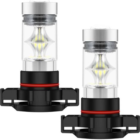 Tagfahrlicht-Nebelscheinwerferlampe, weiß, 100 W, 6000 K, hohe Wattzahl, 2 x 5202 H16 PS24W (1/4)