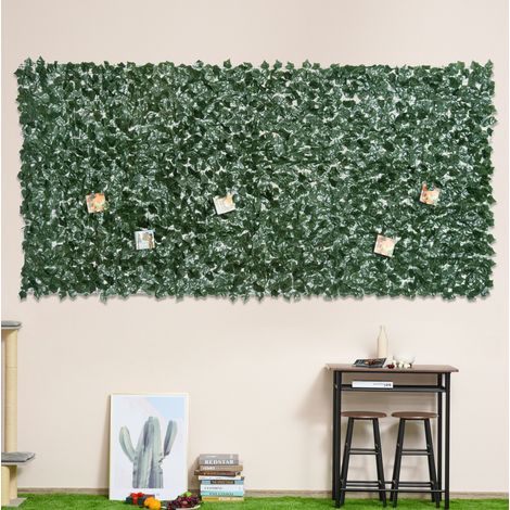 Siepe artificiale per privacy 300 x 150 cm verde scuro OKWISH (1/5)