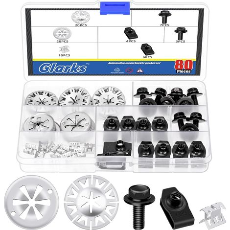 70pcs auto isolation clip avec corps boulon U - nut clip Kit 29.6mm 31mm corps de fixation d'isolation thermique clip d'isolation d'échappement avec pare - chocs Fender boulon pour voiture fixa (1/5)