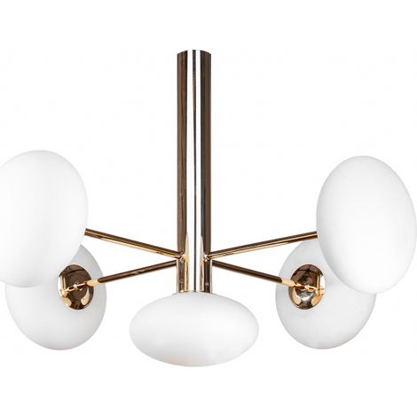 Plafonnier moléculaire verre laiton OMI 5xG9 Zuma Line