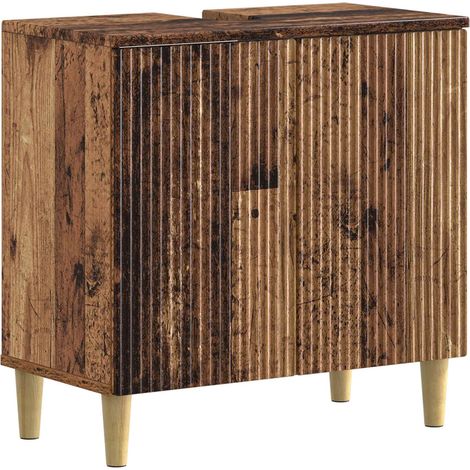 Mueble de lavabo para baño ARNHEM Madera envejecida vidaXL (1/5)