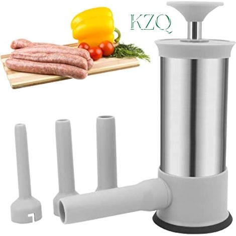 Machine à Faire des Sausisses Manuelle en Acier Inoxydable, 4 Tubes de Remplissage, Idéale pour Créer des Sausisses de Tailles Variées - Parfaite pour les Réunions Familiales et Barbecues-KZQ (1/5)