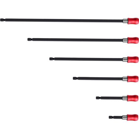 6 embouts de rallonge hexagonaux 6,35 mm porte-embout pour perceuse visseuse électrique et tournevis (1/5)
